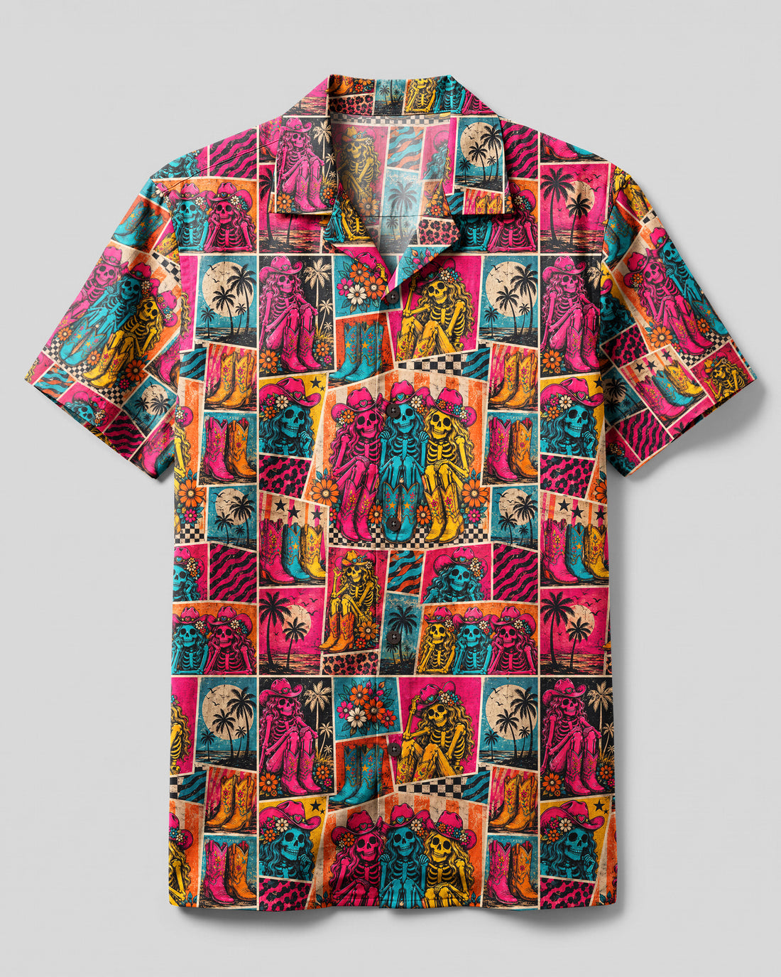 WILD WEST SKULL SISTERS CAMP SHIRT - TYQY1308262