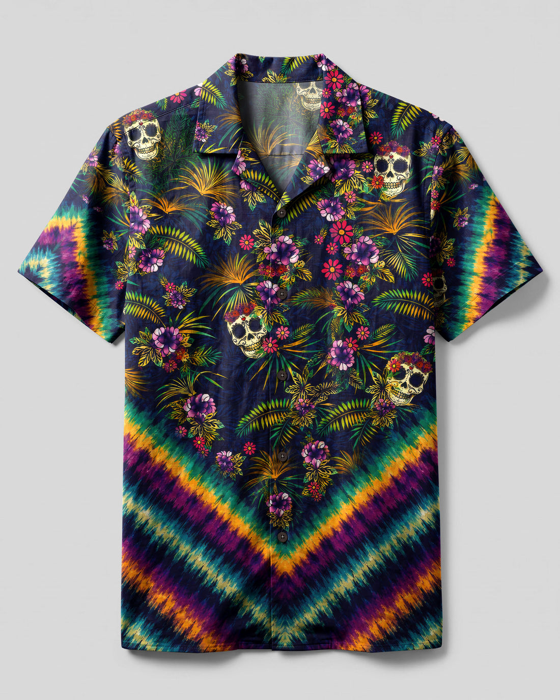TROPICAL SUGAR SKULL CAMP SHIRT - TLTW0207262