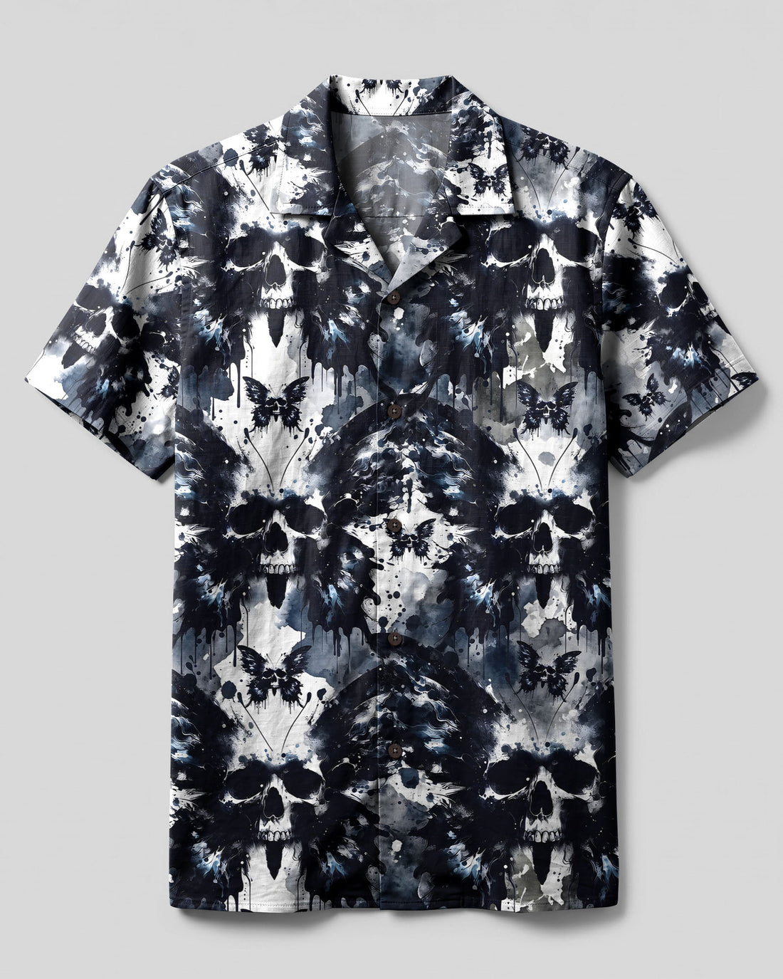 SKULL BUTTERFLY SHADOWS CAMP SHIRT - TYPQ0607262