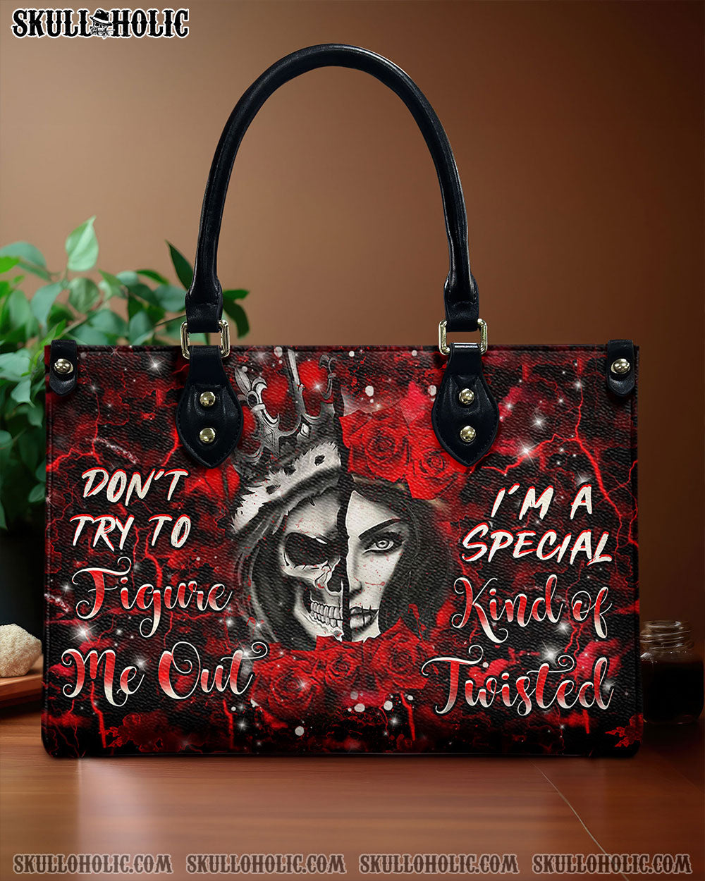 DON'T TRY TO FIGURE ME OUT LEATHER HANDBAG - YHHN2612244