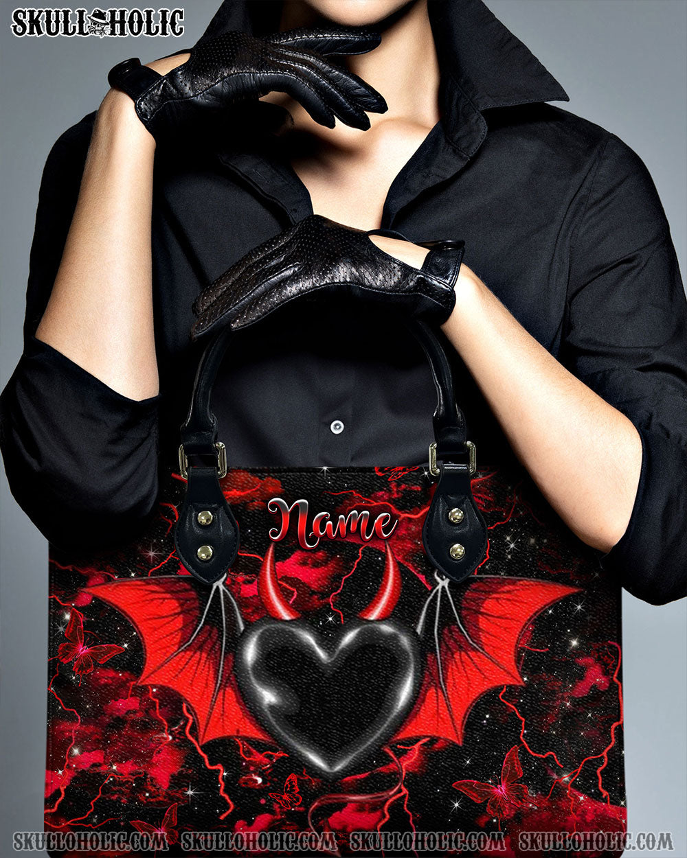 EVIL HEART LEATHER HANDBAG - YHHN0201254