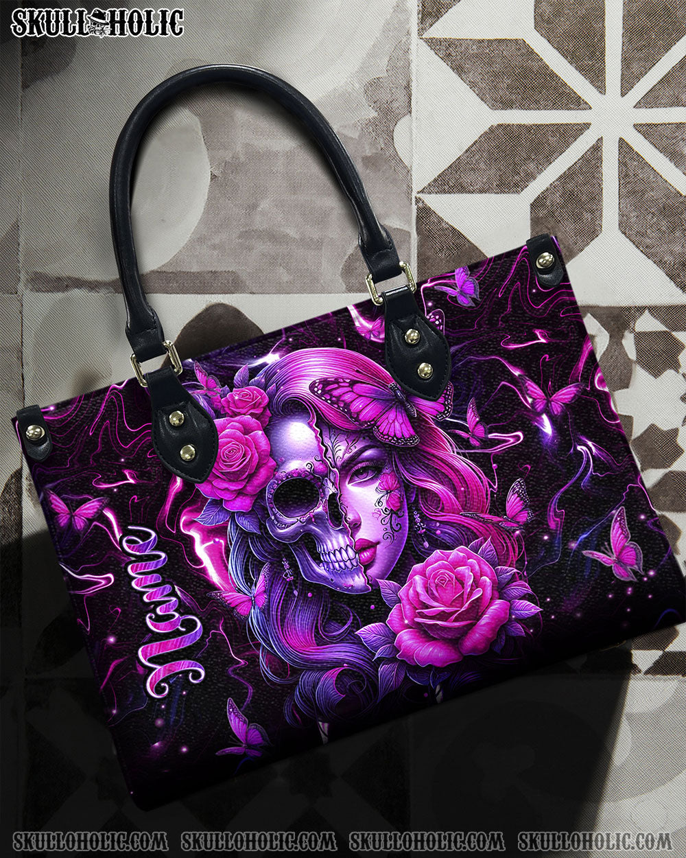 SKULL LADY LEATHER HANDBAG - YHHN0301254