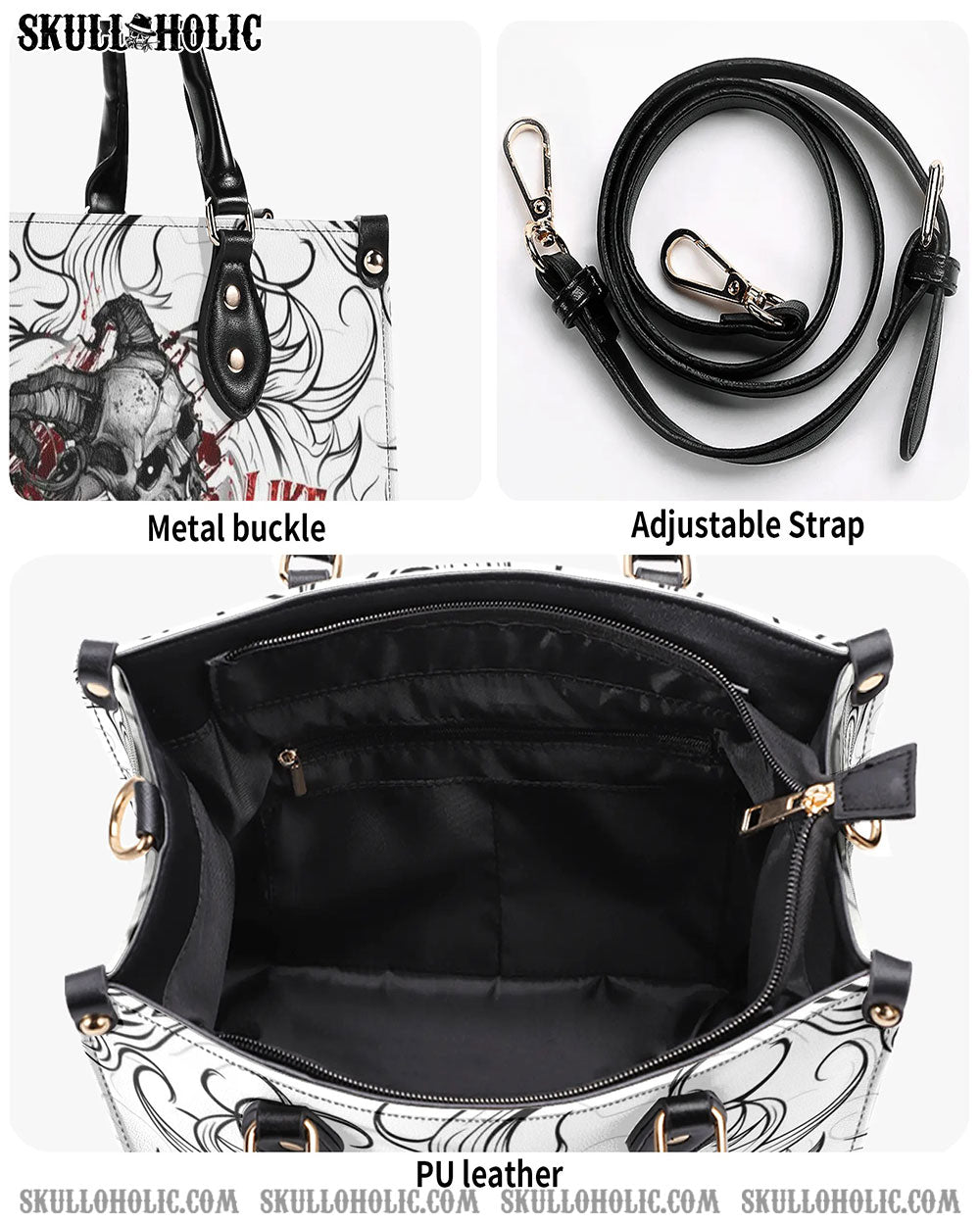 LOVE ME LIKE MY DEMONS DO LEATHER HANDBAG - YHDU2705244