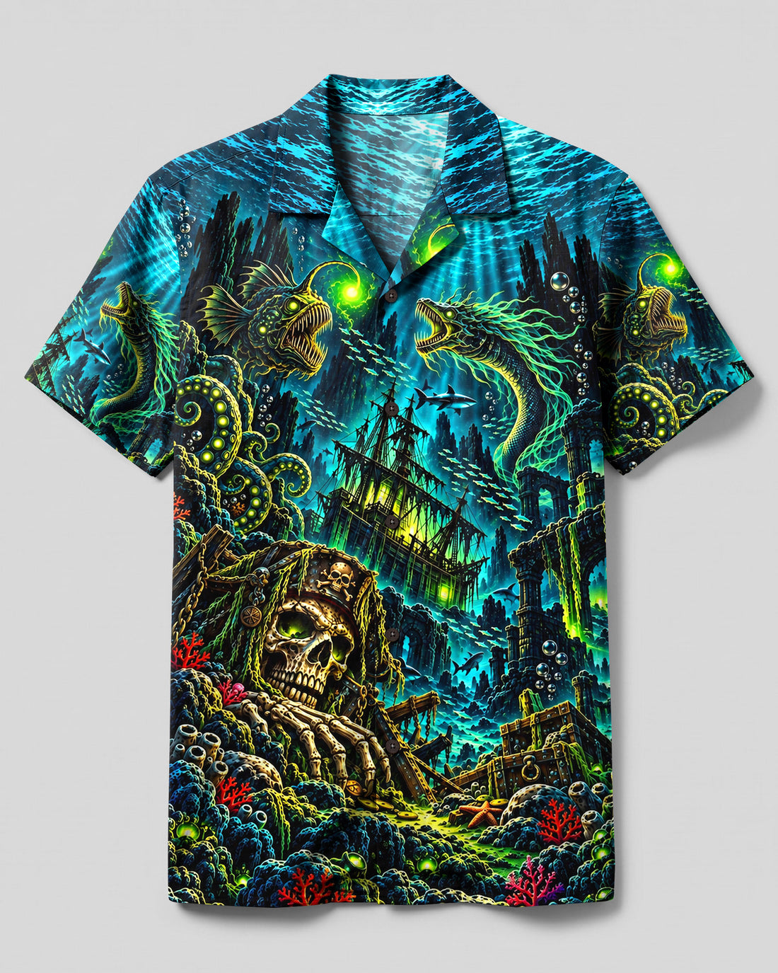 ABYSSAL PIRATE CURSE CAMP SHIRT - YHHN0610264