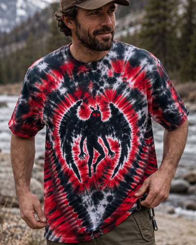 MOTHMAN BLACK & RED BURST ALL OVER PRINT - TLTW2509265