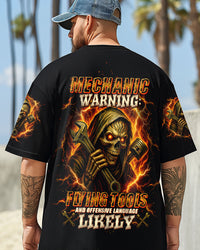 MECHANIC WARNING FLYING TOOLS REAPER SKULL ALL OVER PRINT - TLTW1807253