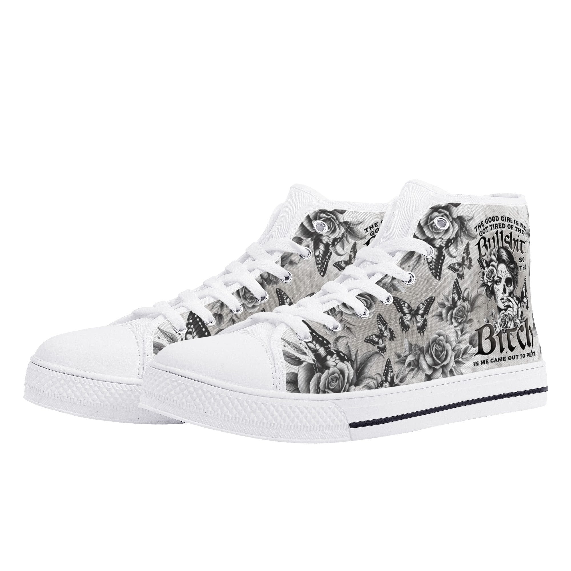 THE GOOD GIRL IN ME HIGHTOP CANVAS SHOES - TYTD2210242