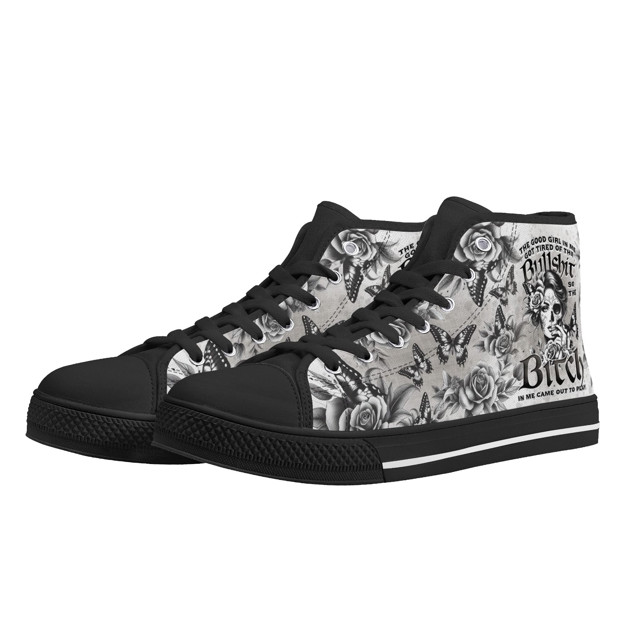 THE GOOD GIRL IN ME HIGHTOP CANVAS SHOES - TYTD2210242