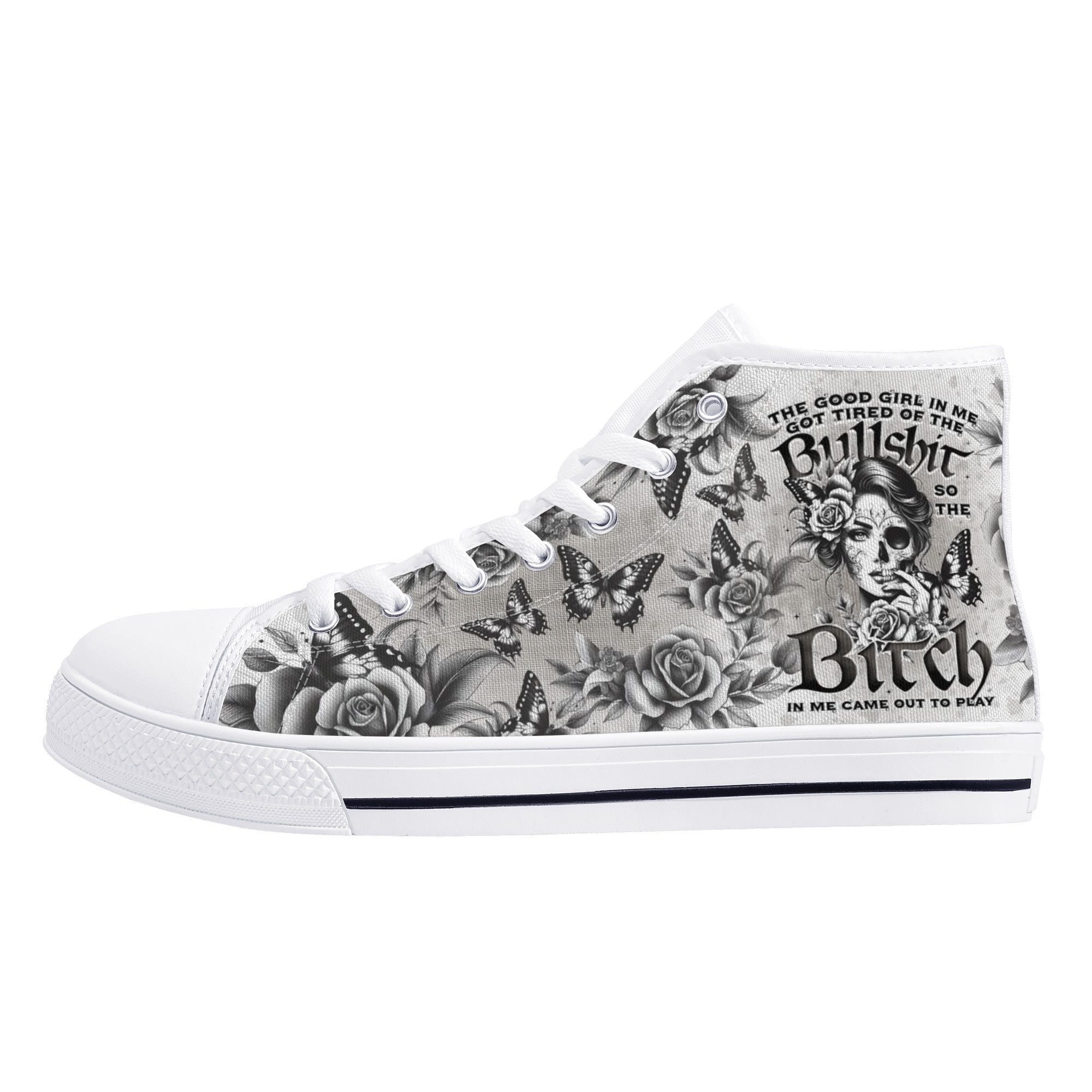 THE GOOD GIRL IN ME HIGHTOP CANVAS SHOES - TYTD2210242