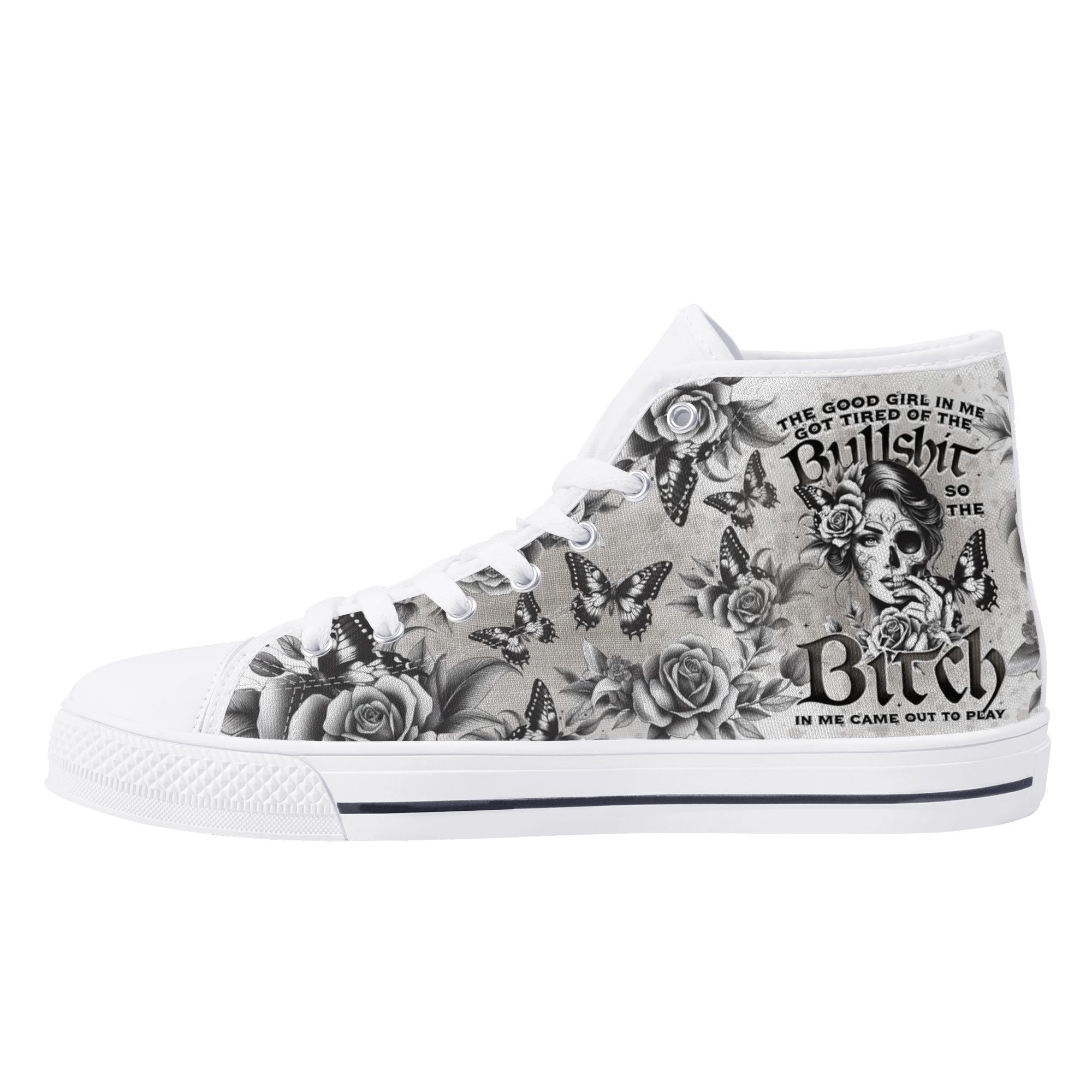 THE GOOD GIRL IN ME HIGHTOP CANVAS SHOES - TYTD2210242