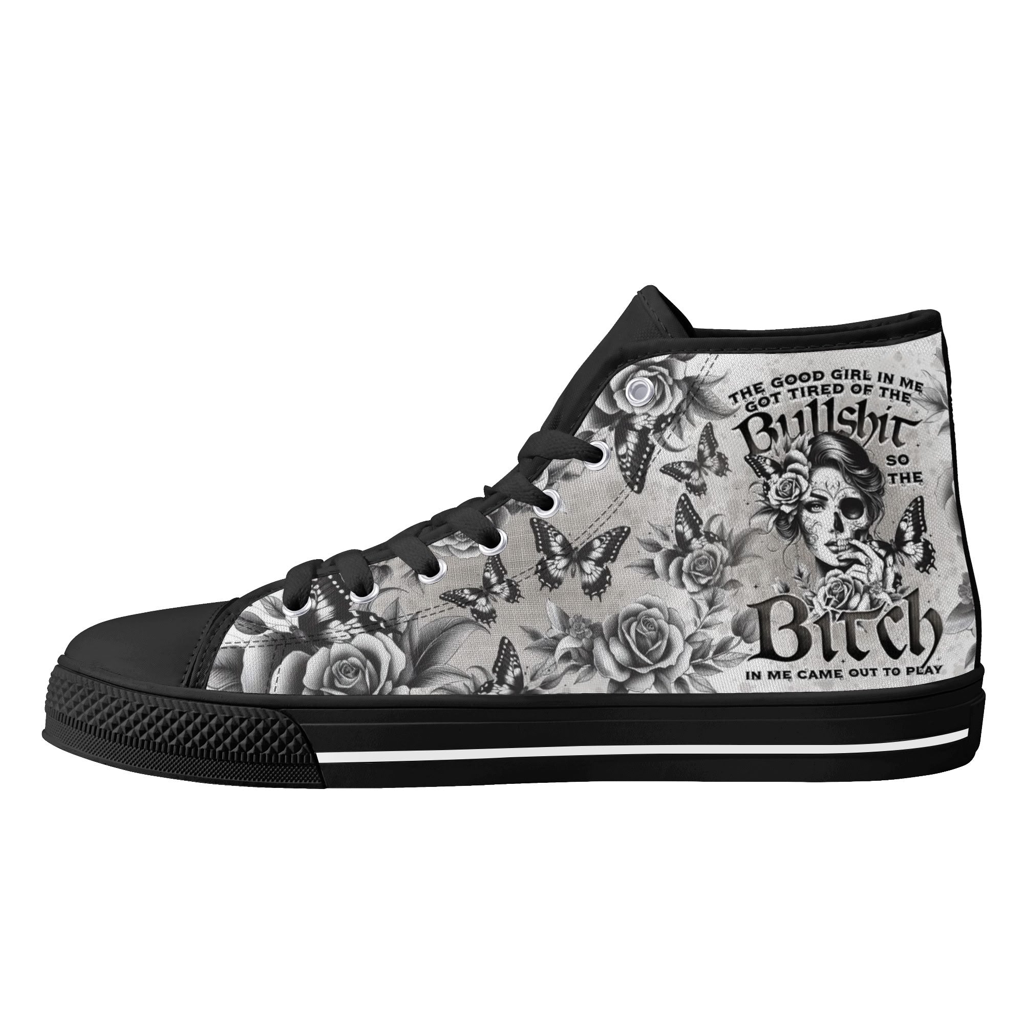 THE GOOD GIRL IN ME HIGHTOP CANVAS SHOES - TYTD2210242