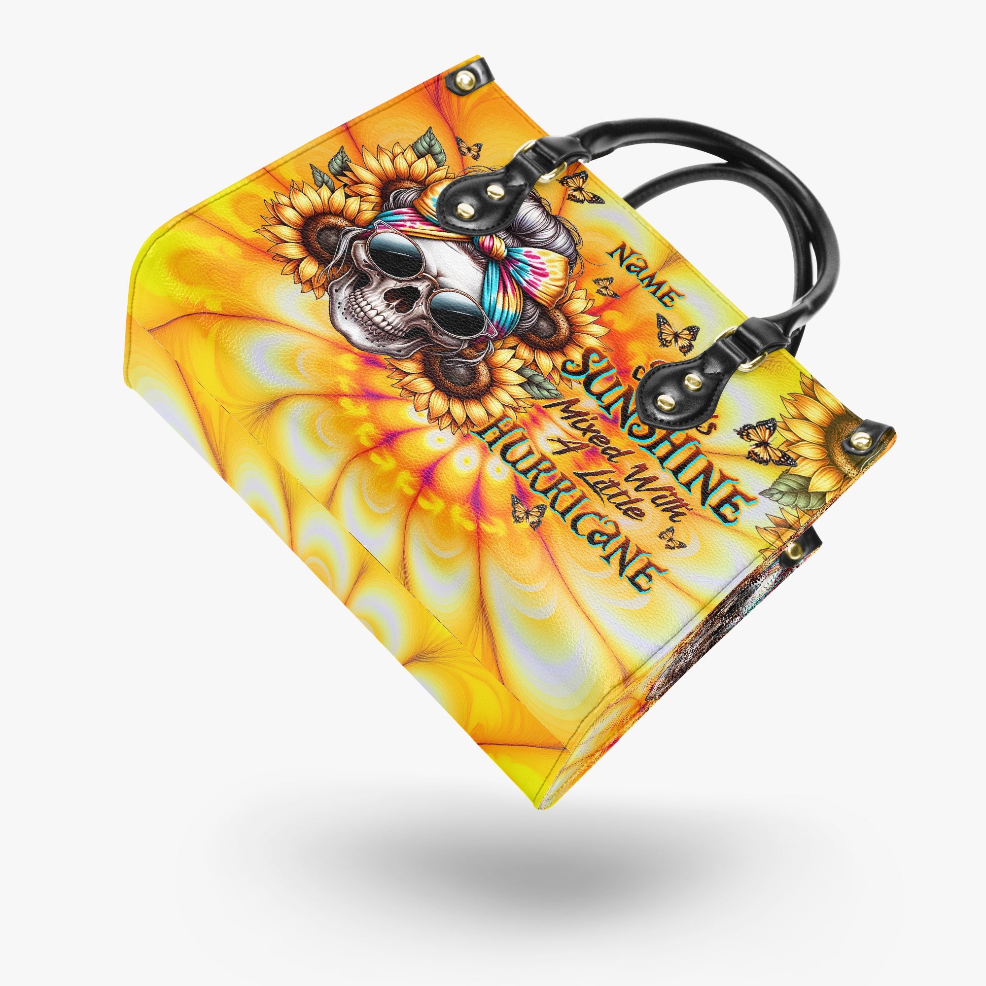 SHE IS SUNSHINE SKULL TIE DYE LEATHER HANDBAG - TLTW2603241