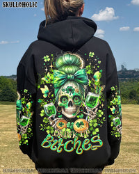 DRINK UP B MESSY BUN SKULL PATRICK'S DAY ALL OVER PRINT - TLTR1101241