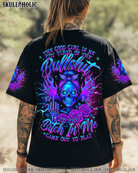 THE GOOD GIRL IN ME MESSY BUN SKELETON ALL OVER PRINT   - TLTR1505254