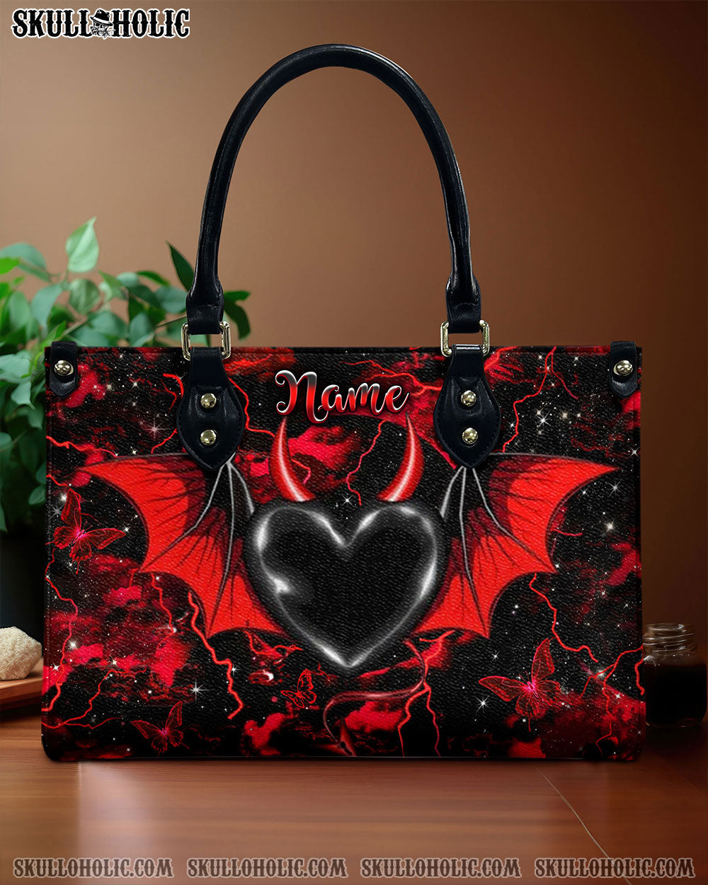 EVIL HEART LEATHER HANDBAG - YHHN0201254