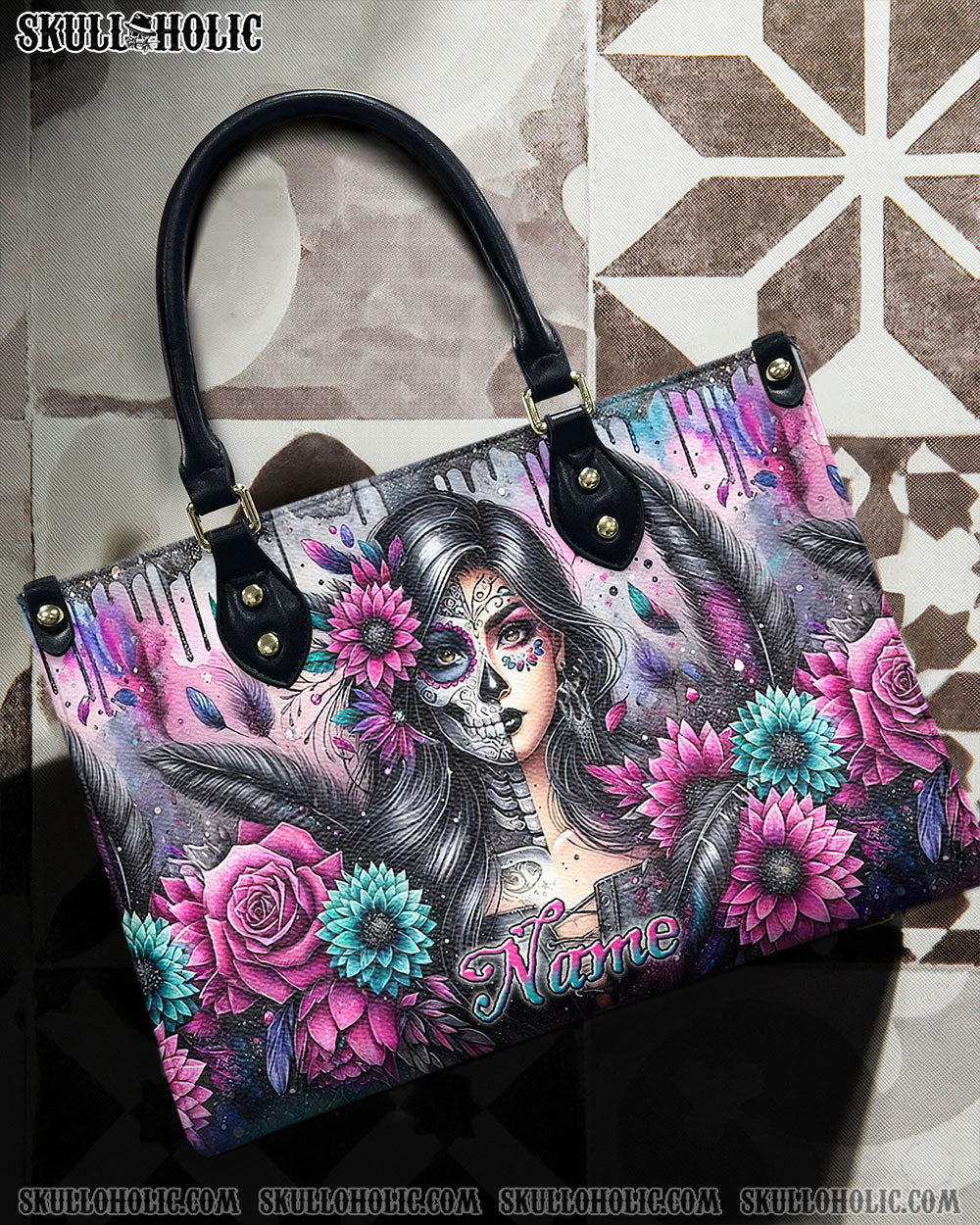 SKULL LADY LEATHER HANDBAG - YHLN0406242