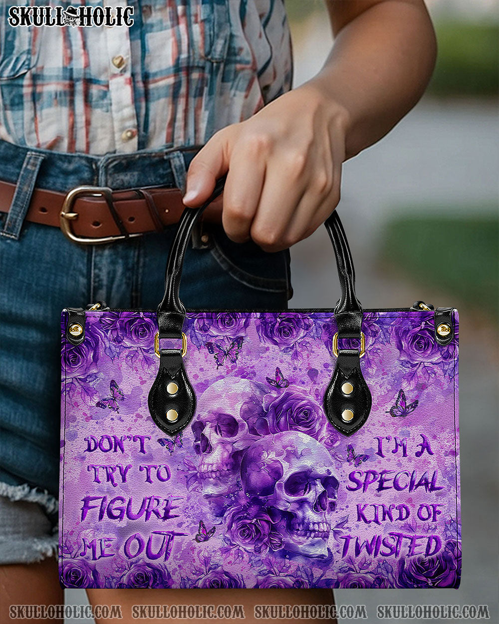 DON'T TRY TO FIGURE ME OUT LEATHER HANDBAG - YHLT2310244