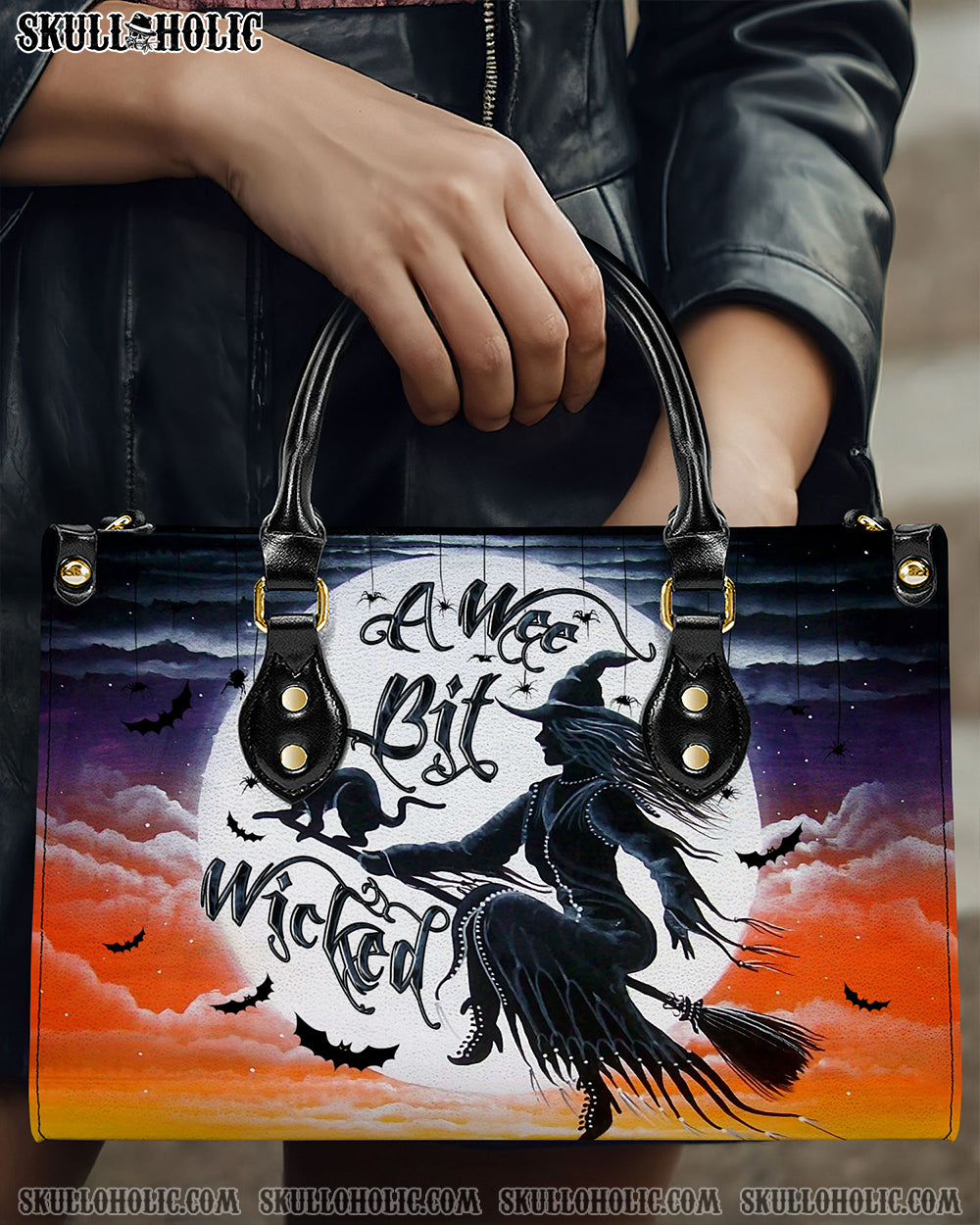 A WEE BIT WICKED HALLOWEEN LEATHER HANDBAG - YHLN1609244