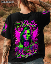 SHE'S A DEVIL IN DISGUISE SKULL LADY ALL OVER PRINT  - TLNT2804254