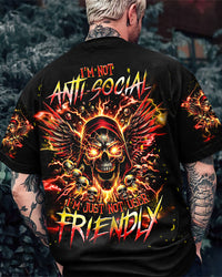 I'M NOT ANTI-SOCIAL MAD REAPER WINGS SKULL ALL OVER PRINT - TLNT0501242