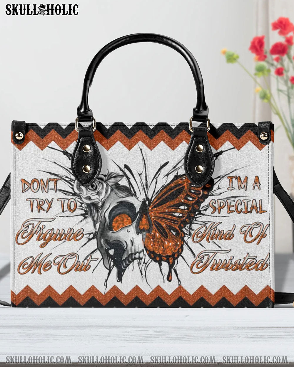 DON'T TRY TO FIGURE ME OUT LEATHER HANDBAG - YHLN0608242