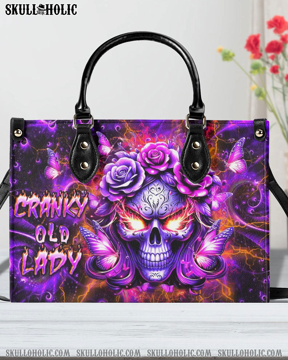 CRANKY OLD LADY LEATHER HANDBAG - YHDU2307244