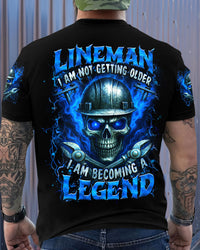 LINEMAN I AM BECOMING A LEGEND SKULL ALL OVER PRINT - YHHN2907253