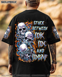 STUCK BETWEEN IDK IDC IDGAF ALL OVER PRINT - YHLN2304251