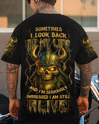 SOMETIMES I LOOK BACK ON MY LIFE VIKING SKULL ALL OVER PRINT - YHLN1804251