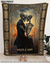 PERSONALIZED SKELETON COUPLE FLEECE BLANKET - YHLT1402254