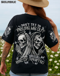 DON'T TRY TO FIGURE ME OUT SKULL ANGEL DEVIL ALL OVER PRINT - TLNT1705254