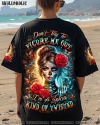 DON'T TRY TO FIGURE ME OUT SKULL ALL OVER PRINT - YHLT1904251