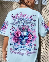 I'M THE F QUEEN SKULL ROSE BONES ALL OVER PRINT - TLTR2901244