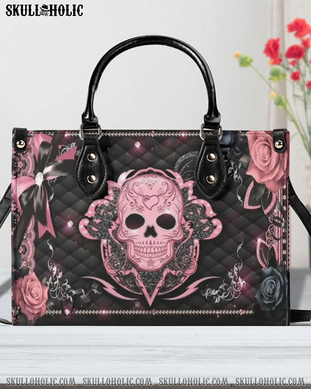 SUGAR SKULL LEATHER HANDBAG - YHDU2208244