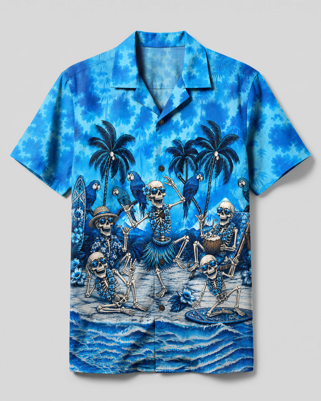 BEACH PARTY SKELETON CAMP SHIRT - TLHN0508262