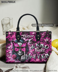 PERSONALIZED ZERO F GIVEN SKULL LADY TIE DYE  LEATHER HANDBAG - TLTW2802251