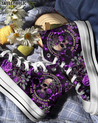 I AM THE STORM ROSE SKULL HIGH TOP CANVAS SHOES - TLNO1905233