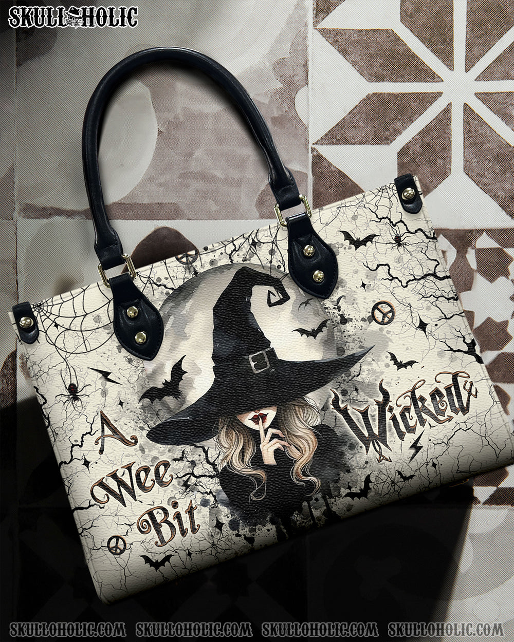 A WEE BIT WICKED HALLOWEEN LEATHER HANDBAG - YHLT1009244