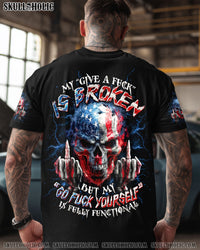 MY GIVE A F IS BROKEN SKULL ALL OVER PRINT   - TLTW0306254