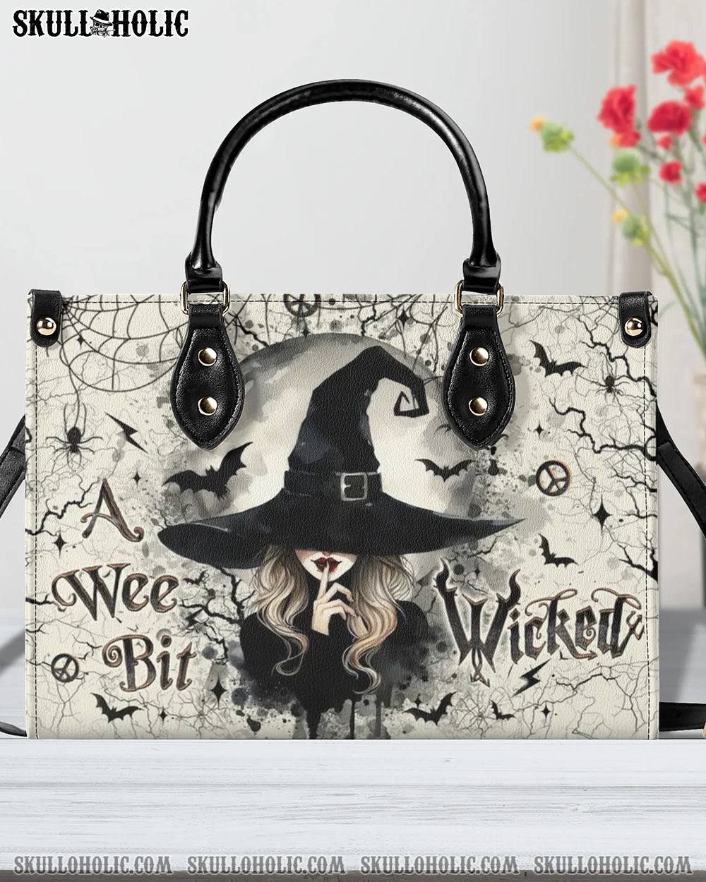 A WEE BIT WICKED HALLOWEEN LEATHER HANDBAG - YHLT1009244