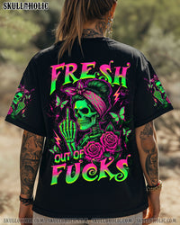 FRESH OUT OF F MESSY BUN SKULL  ALL OVER PRINT - TLNZ1605251