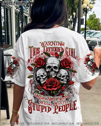 WARNING THIS TATTOOED GIRL ROSE SKULL ALL OVER PRINT - TLNT2809232