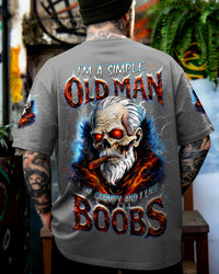 I'M A SIMPLE OLD MAN SKULL ALL OVER PRINT - TLNT1604264