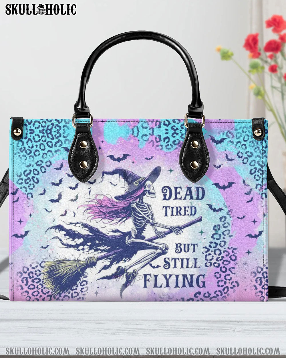 SKELETON WITCH HALLOWEEN LEATHER HANDBAG - YHHG0808242