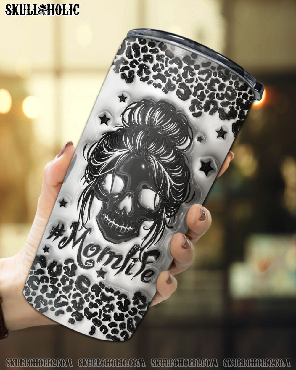 MOMLIFE LEOPARD SKULL TUMBLER - TLNO2808241