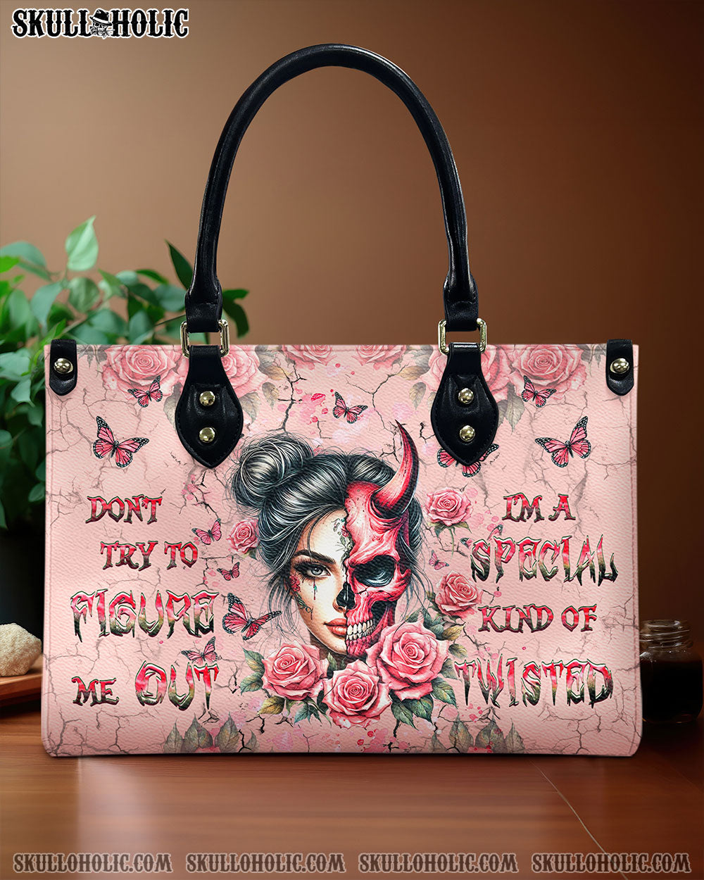 DON'T TRY TO FIGURE ME OUT LEATHER HANDBAG - YHHG3110244