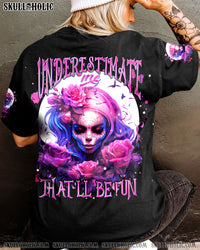 UNDERESTIMATE ME ROSE SKULL MOON ALL OVER PRINT - TLNT2509233