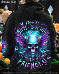 I'M NOT ANTI-SOCIAL MAD SKULL ALL OVER PRINT - YHLT1711231