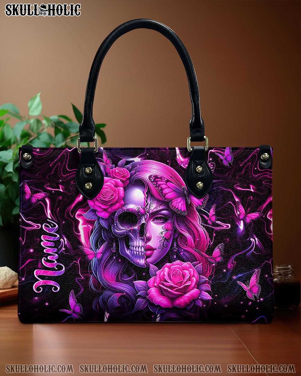 SKULL LADY LEATHER HANDBAG - YHHN0301254