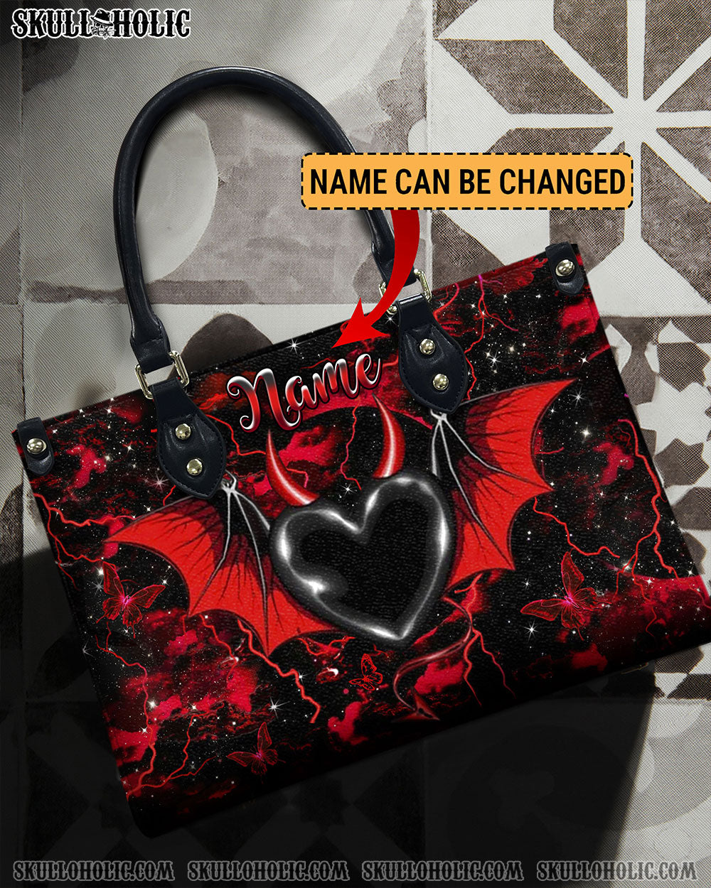 EVIL HEART LEATHER HANDBAG - YHHN0201254